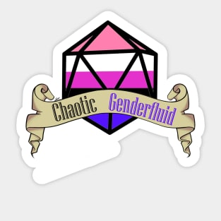 Dnd Chaotic Genderfluid Dice Sticker